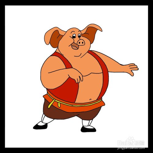 怎么画猪八戒简笔画