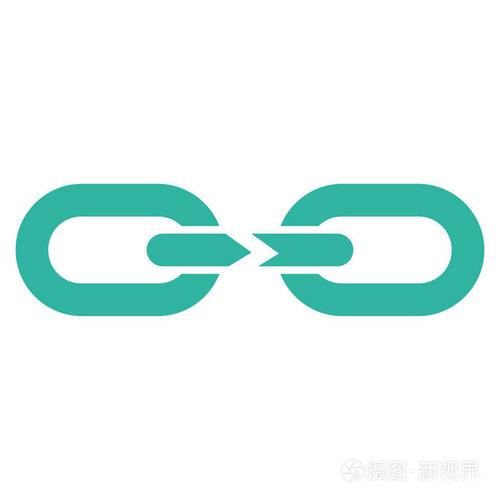 链断裂平面矢量图标