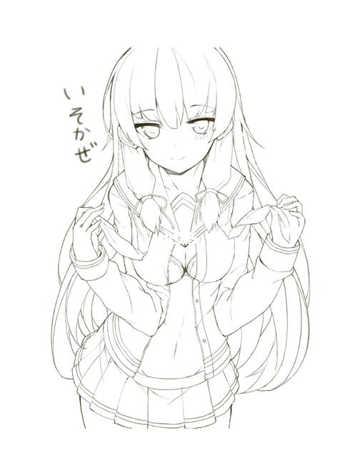 【板绘素材】67500 日系二次元少女临摹线稿_日系_动漫_板绘_临摹