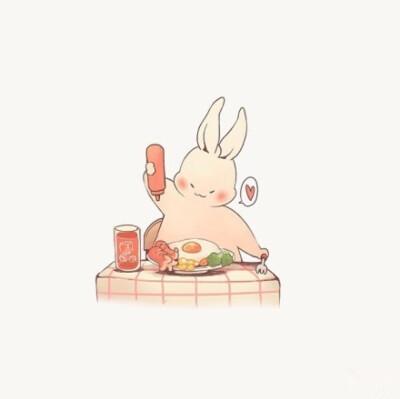 可爱的胖兔子