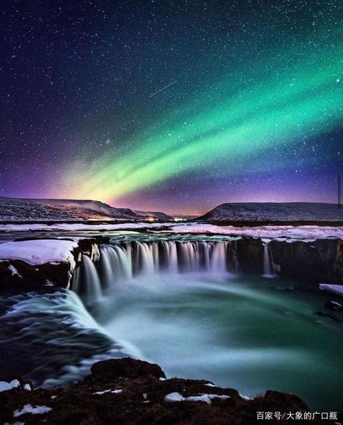 冰岛美景:冰天雪地极光漫天,瀑布海岸绝美不凡