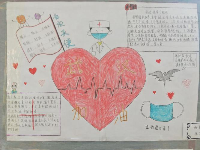 你我同心抗疫,守护平安校园——巴六中学举办疫情防控手抄报作品展览
