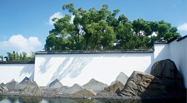 苏博新馆主景"片石假山"