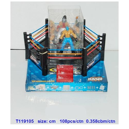 产品货号: t119105         : wwe4个摔跤人 六角擂台 产品包装: p罩