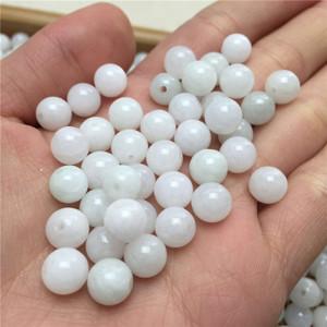 珠子天然a货翡翠6-8mm玉珠散珠 玉石手链项链珠子配珠diy饰品配件