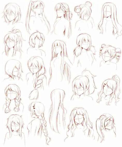 画动漫人物发型素材