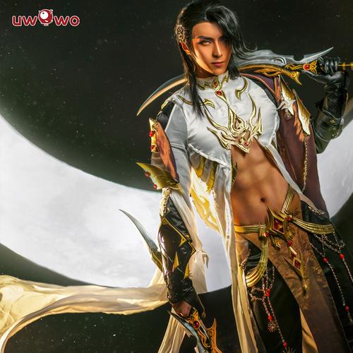 现货悠窝窝uwowo剑侠情缘3剑三cosplay 明教成男鹤梦套 喵哥cos服