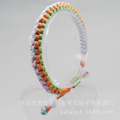 蛇结金刚结十字结平结手链 手编手绳 无珠