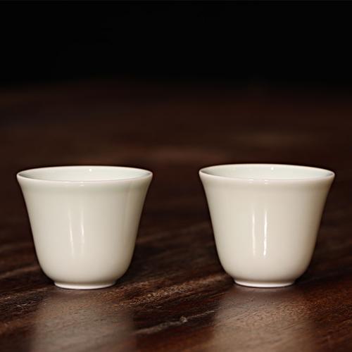 台湾陶艺大师蔡晓芳 晓芳窑茶具影青清泉杯 品茗杯陶瓷主人杯精品
