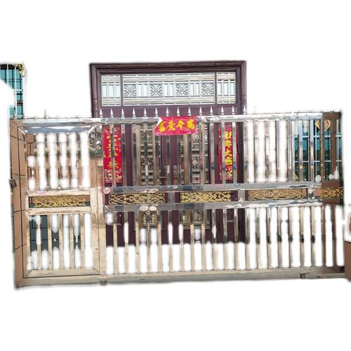 大门不锈钢双开门入围庭院门a对开门农村墅墙铁门自建房别户门