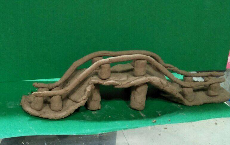 跟我学美术学校丹尼斯校区水墨艺趣周五晚上班课程《泥塑--门环 桥》