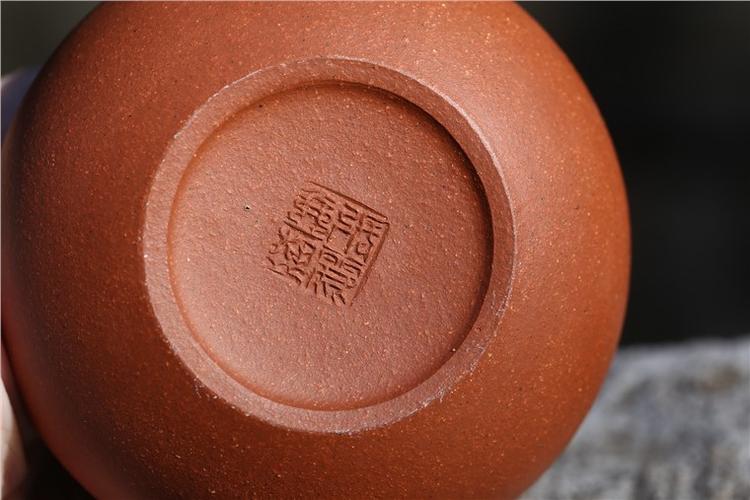 张丽紫砂壶作品 原矿降坡泥金瓜壶 290cc 助理工艺师