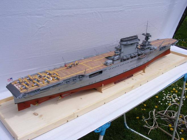 1/200 gpm 美国列克星敦号(cv-2)航空母舰纸模型兵人在线 - powered