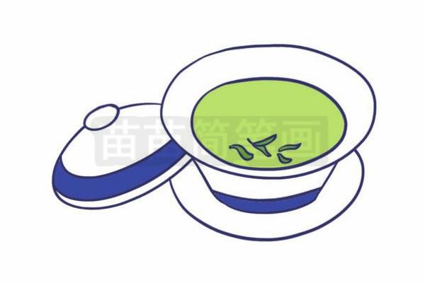 茶简笔画图片大全,教程