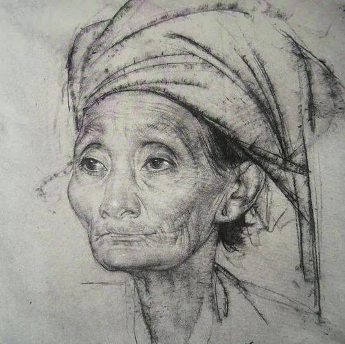 俄罗斯大师费钦,女性素描肖像锦集_费欣