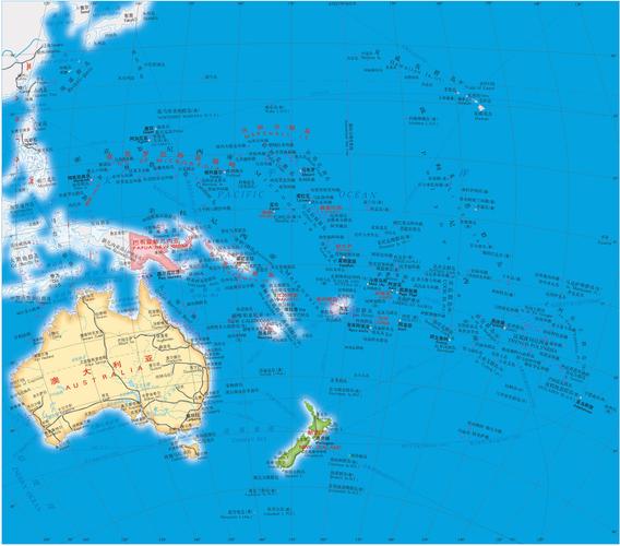  p>大洋洲(oceania),陆地总面积约897万平方千米,约占世界陆地总面积