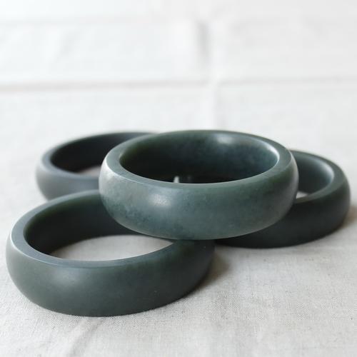 青海料格尔木青玉细料扁条方条手镯镯子塔青圆条567890123黑青玉