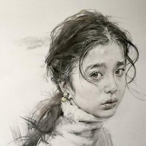 国内素描大师笔下的美女人像原来我画得不好是缺个美女姐姐呀