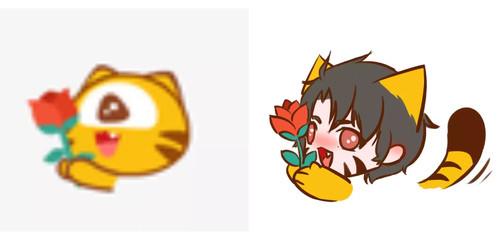 给伪酱画了几个虎牙的小表情~.