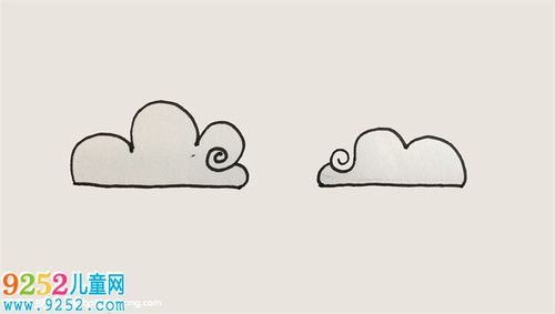 风的简笔画,白云简笔画教程