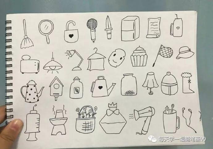 每天学一幅简笔画--上千种日常用品简笔画