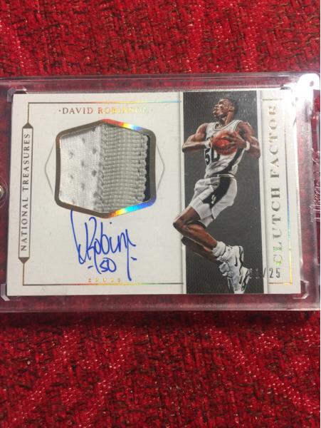 15-16 国宝 大卫罗宾逊 上将 pa 三色patch签 01/25 首编