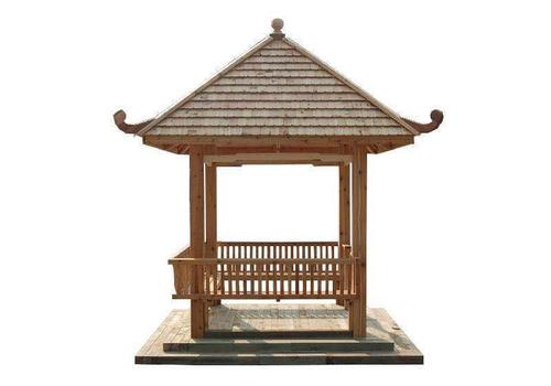 景观园林中式木质亭子