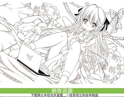 缘之空动漫临摹本线稿本手绘本涂色本春日野穹妹新版高清送原彩图