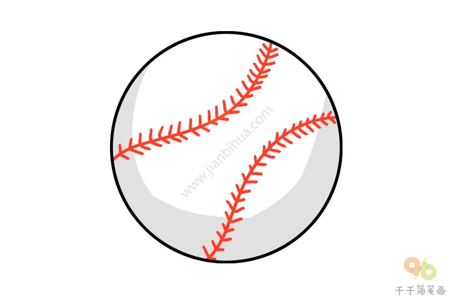 简单画棒球简笔画