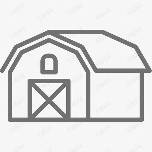 简笔画仓库图标