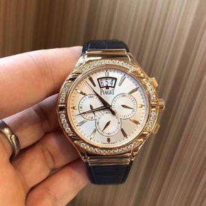 正品piaget/伯爵polo系列g0a38038自动机械玫瑰金镶钻男表手表