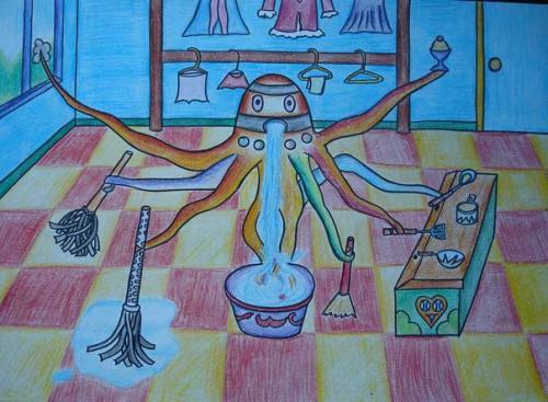 首页 儿童科学幻想画图片 03 列表  科学幻想绘画作品高清图片(12副