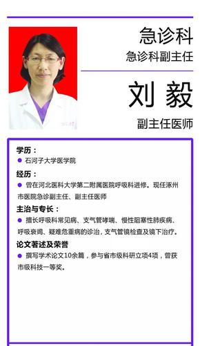 【专家简介】急诊科——刘毅