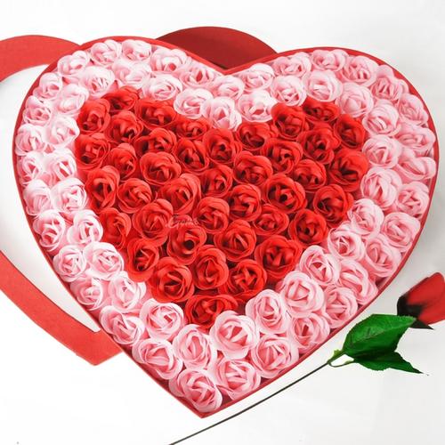 香皂玫瑰花100朵香皂花玫瑰礼盒送生日表白毕业结婚超值实用礼物(红