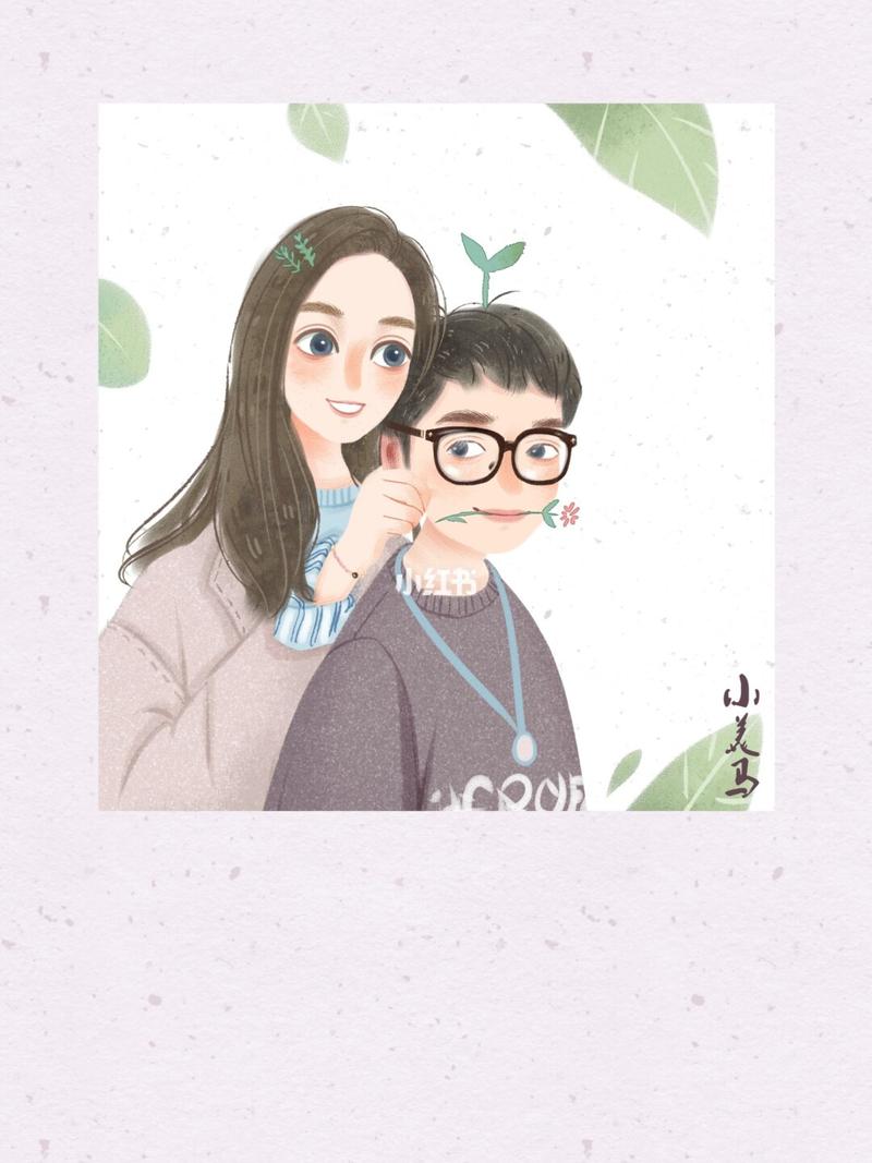 情侣头像壁纸人物肖像绘画分享小美马