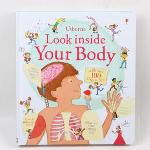 原版英文usborne look inside your body 人体立体翻翻机关早教具商品