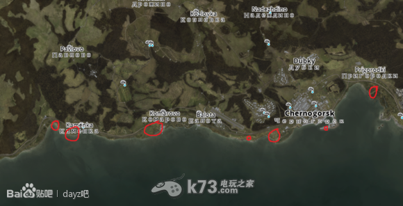 dayz 僵尸末日 如何判断位置