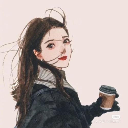 超好看的复古手绘女生头像92_复古_手绘_头像分享_素材_头像