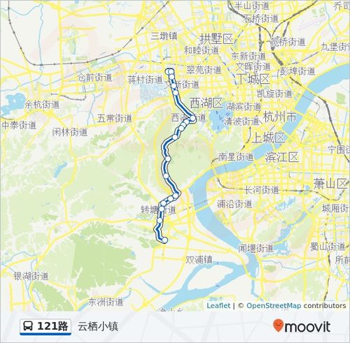 公交121路的线路图