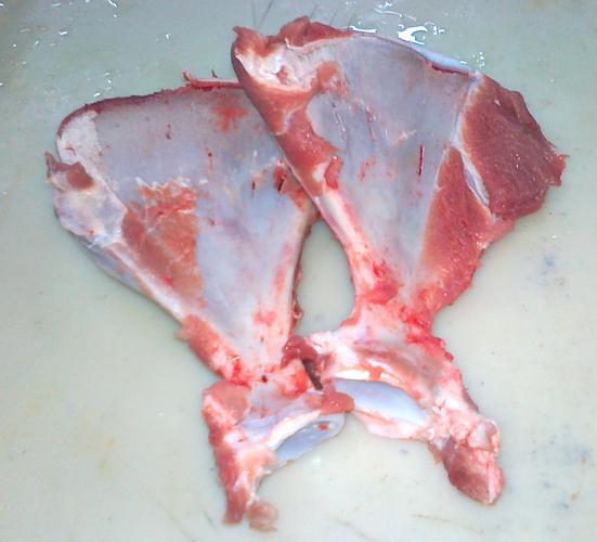 猪扇骨的前端有月牙状的 a href="#" data-lemmaid="7761511">脆骨 /a