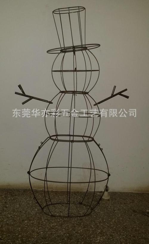 强力推荐 铁艺工艺品摆件 铁丝圣诞雪人工艺品 手工铁线工艺加