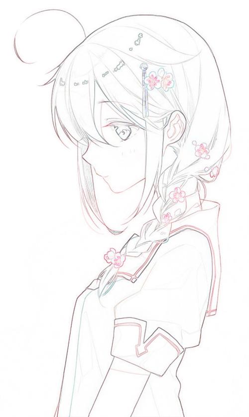 手绘线稿 动漫人物 古风 - 堆糖,美图壁纸兴趣社区