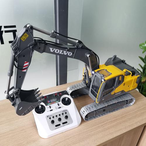 双鹰沃尔沃e010遥控挖掘机丝杆挖土机e111液压全合金钩机勾机男孩