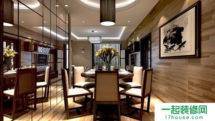 餐厅镜面玻璃背景墙装修效果图