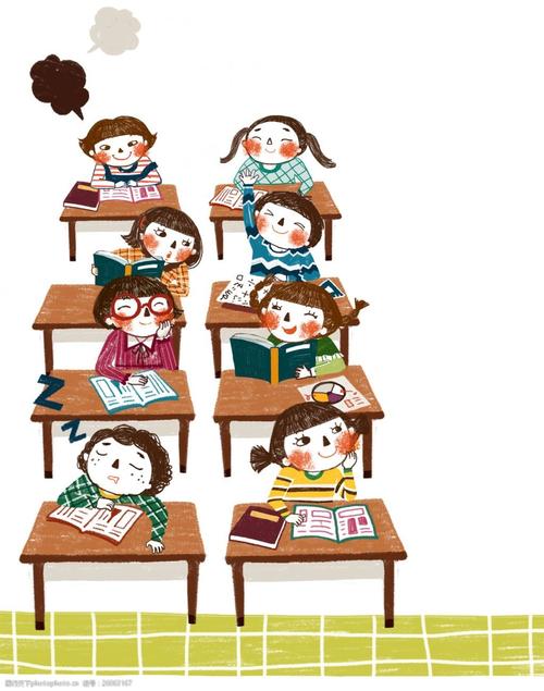 关键词:卡通儿童上课时间图 卡通 儿童 课桌 学生 上课