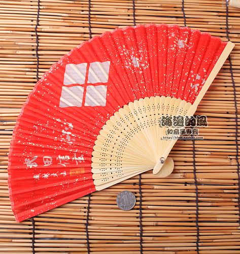 16新款促销 日本扇子 和风真丝折扇 武田信玄 风林火山