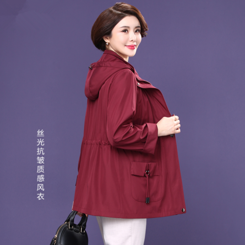 购客中老年风衣女洋气奶奶装 妈妈装 秋之歌q10002新款 春装 2020春季