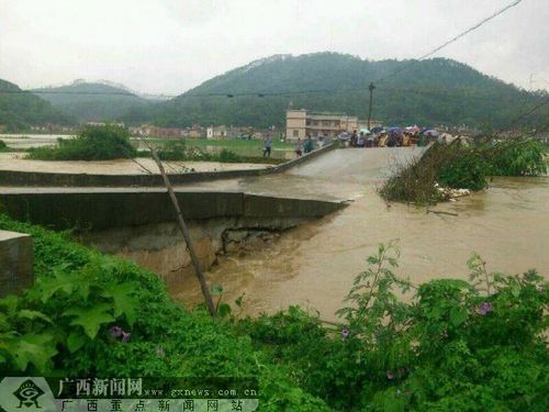 "尤特"致陆川横山乡潭村古旦桥坍塌 群众出行受阻|手机广西网