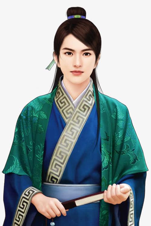 手绘古风折扇员外免抠素材免费下载_觅元素51yuansu.com
