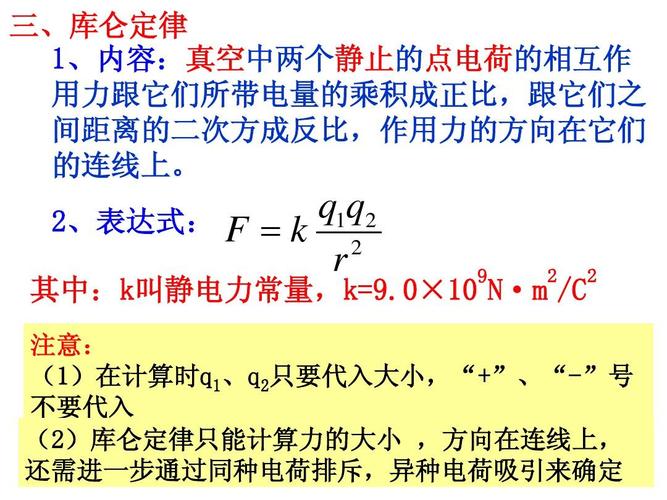 影响电荷间相互作用力的因素库仑定律的适用条件库仑力的大小与什么有